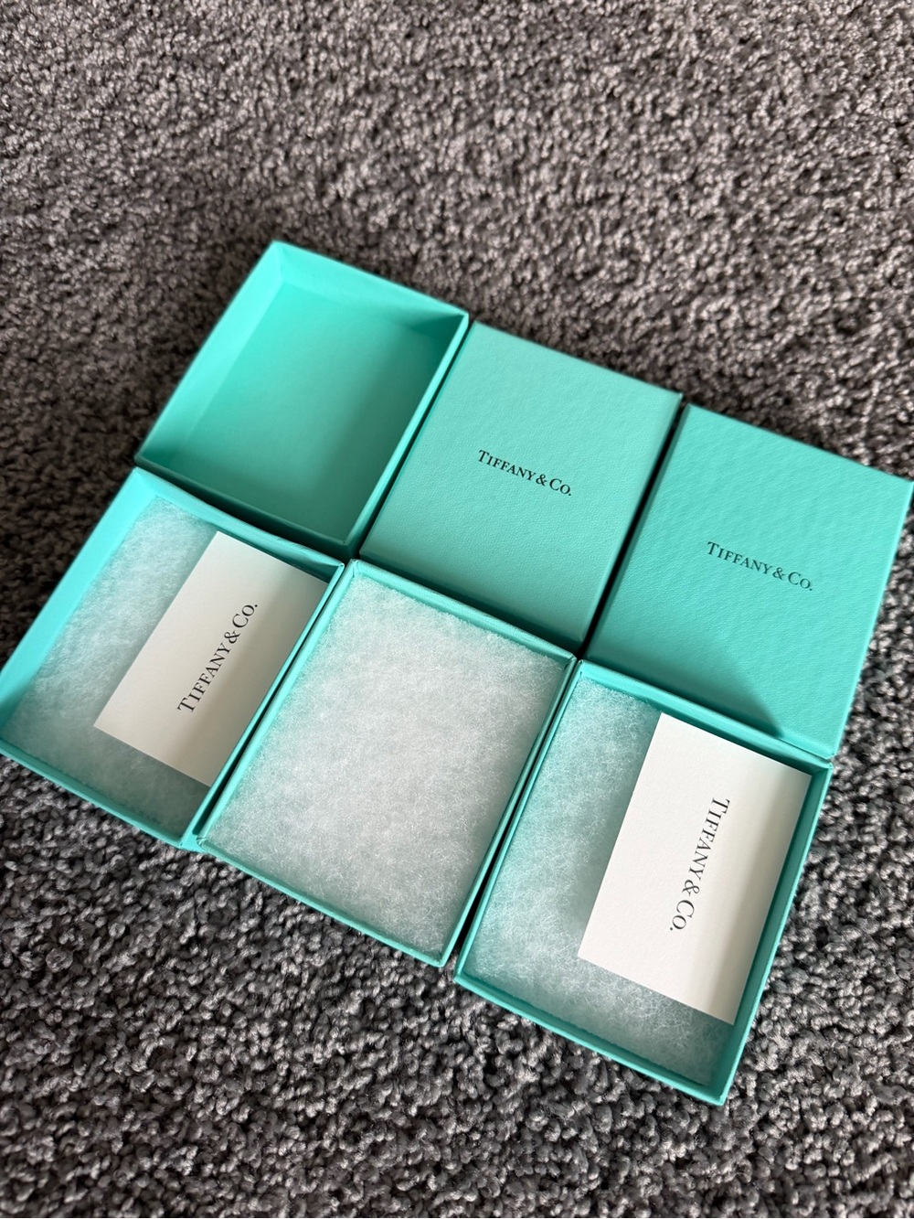 Tiffany & Co. Jewelry Boxes Set of 3 Authentic Blue Gift Boxes